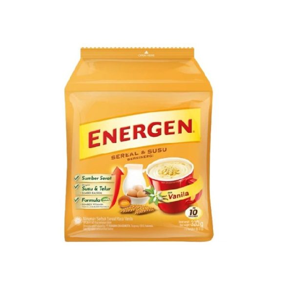 پودر فوری غلات و شیر انرژن با طعم وانیل بسته 10 عددی