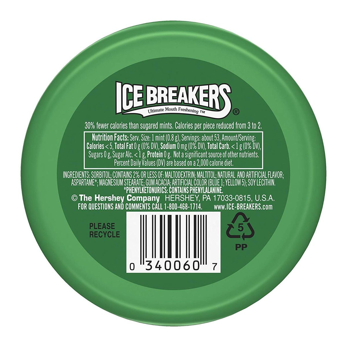 قرص خوشبوکننده دهان آیس بریکرز Ice Breakers با طعم نعناع تند - Image 2