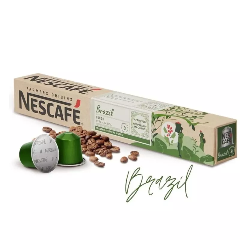 کپسول قهوه نسکافه Nescafe مدل Brazil بسته 10 عددی