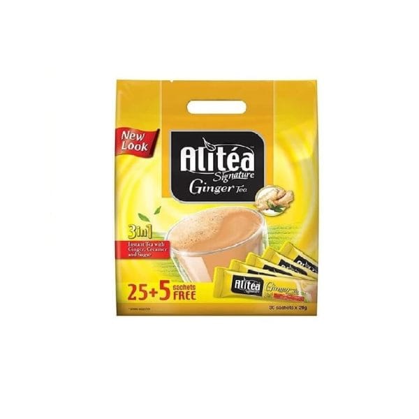 شیر چای علی تی با طعم زنجبیل بسته 30 عددی
