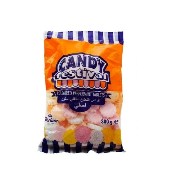 قرص نعناع رنگی Candy Festival وزن 300 گرم