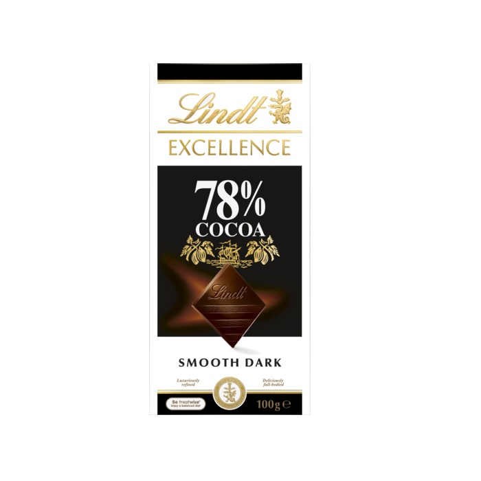 شکلات تلخ 78% لینت LINDT Smooth Dark وزن 100 گرم