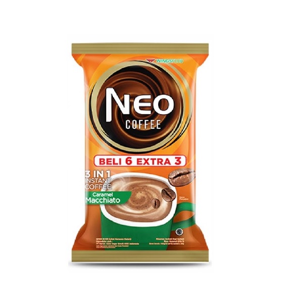 قهوه فوری نئوکافه Neo Coffee مدل کارامل ماکیاتو بسته 9 عددی