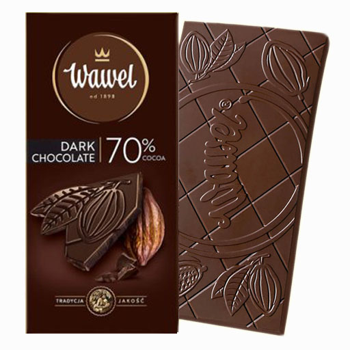 product-grid-gallery-item شکلات تخته ای تلخ واول 70% Wawel وزن 100 گرم