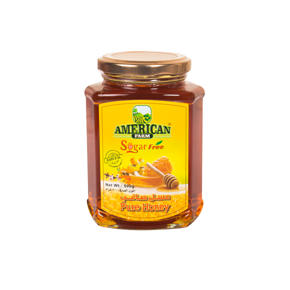عسل خالص بدون شکر امریکن فارم وزن 500 گرم