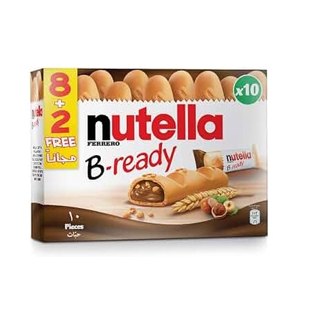 بیسکوییت شکلاتی نوتلا Nutella مدل B-ready بسته 10 تایی