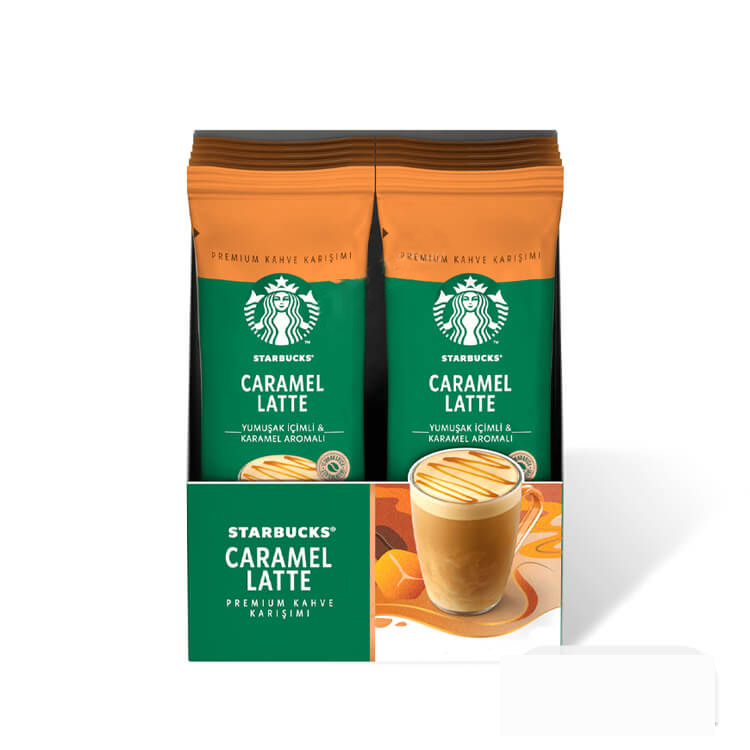 قهوه فوری کارامل لاته استارباکس بسته 10 عددی