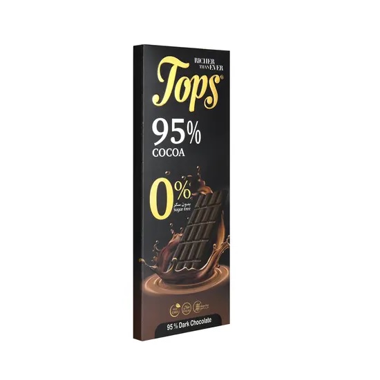 شکلات تلخ 95% تاپس Tops وزن 140 گرم