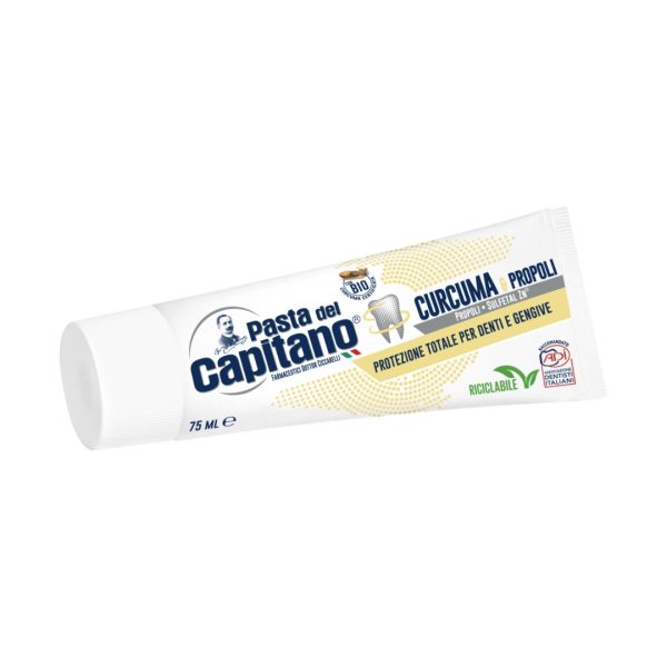 product-grid-gallery-item خمیردندان ایتالیایی کاپیتانو با عصاره زردچوبه حجم 100 میل