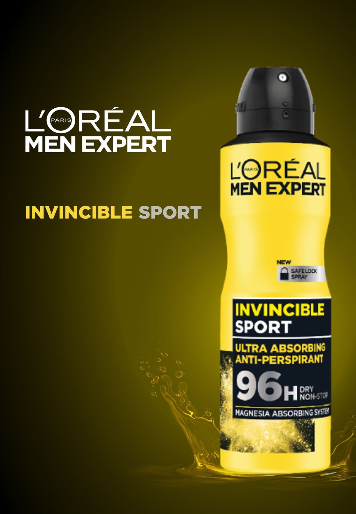 اسپری ضد تعریق مردانه لورال INVINCIBLE SPORT حجم 250 میل - Image 2