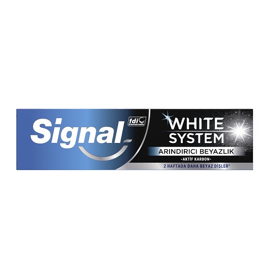 خمیردندان سفیدکننده زغالی سیگنال Signal White System حجم 75 میل