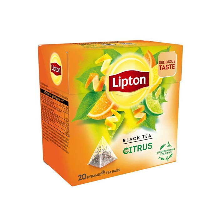 چای کیسه ای سیاه مرکبات لیپتون Lipton بسته 20 عددی