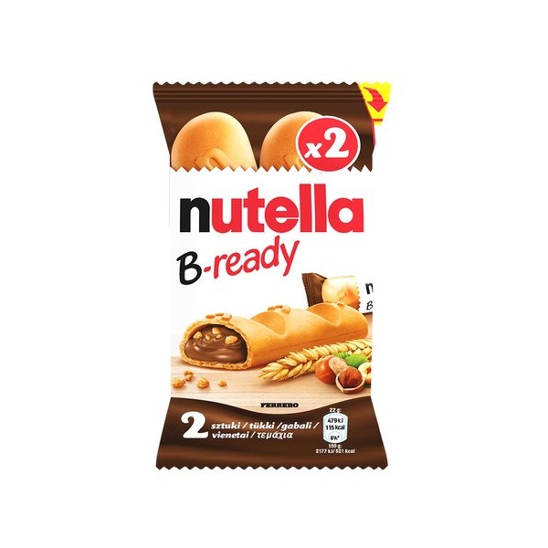 بیسکوییت شکلاتی نوتلا Nutella مدل B-ready بسته 2 تایی