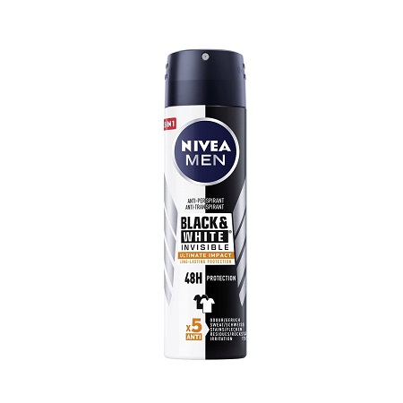 اسپری ضدتعریق نیوا مدل Black & White Invisible Ultimate حجم 150 میل