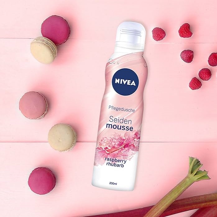 product-grid-gallery-item فوم شستشوی بدن تمشک و ریواس نیوا Nivea Silk Mousse حجم 200 میل