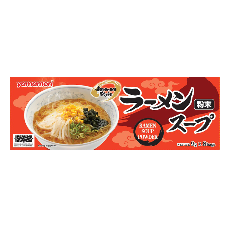 پودر سوپ ژاپنی یاماموری Yamamori Ramen Soup Powder بسته 8 عددی