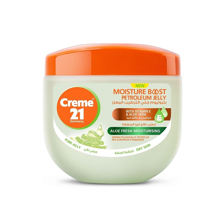 ژل وازلین مرطوب کننده آلوورا Creme 21 Moisture Boost حجم 300 میل