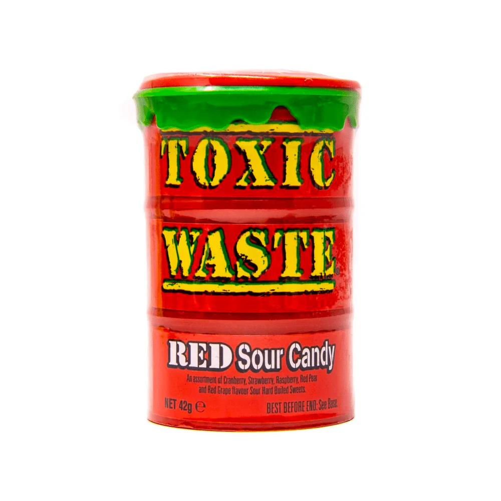 آبنبات فوق العاده ترش قرمز Toxic Waste وزن 42 گرم