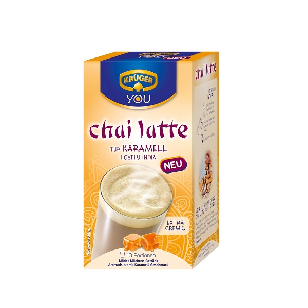 شیر چای لاته با طعم کارامل کراگر Kruger Chai Latte بسته 10 عددی