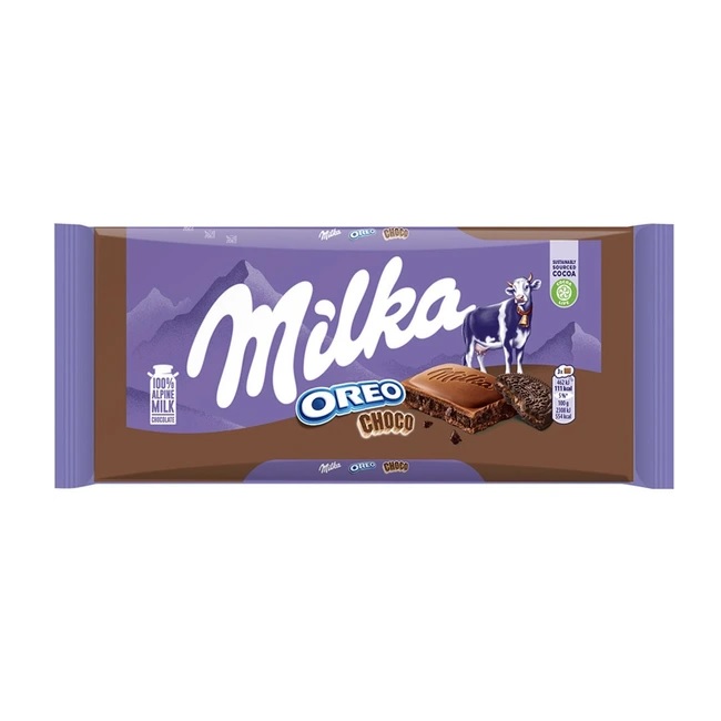 شکلات اورئو میلکا Milka Oreo Choco وزن 100 گرم