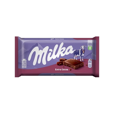 شکلات کاکائویی میلکا Milka Extra Cacao وزن 100 گرم