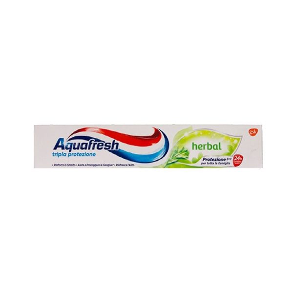 خمیردندان سه کاره گیاهی اکوافرش AquaFresh Herbal حجم 75 میل