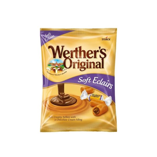 تافی نرم کارامل شکلاتی وردرز Werther's Soft Eclairs وزن 100 گرم