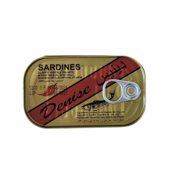 کنسرو ساردین تند فلفلی دنیس Denise وزن 125 گرم
