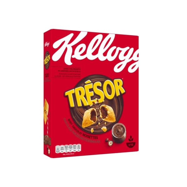 غلات صبحانه کلگز با مغز شکلات فندقی Kellogg's Trésor Choco Nut وزن 375 گرم