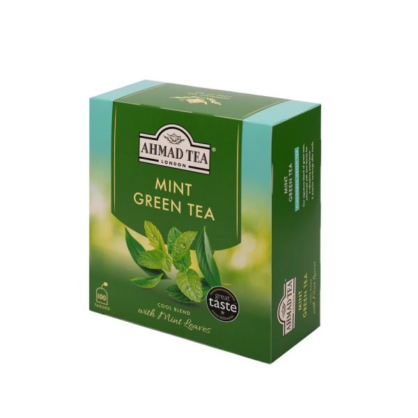 چای کیسه ای سبز نعنایی احمد بسته 100 عددی