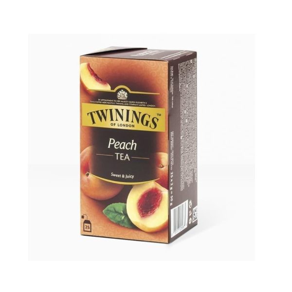 چای کیسه ای توینینگز با طعم هلو بسته 25 عددی