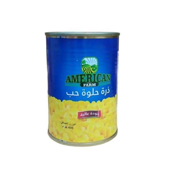 کنسرو ذرت شیرین آمریکان فارم ۴۰۰ گرمی
