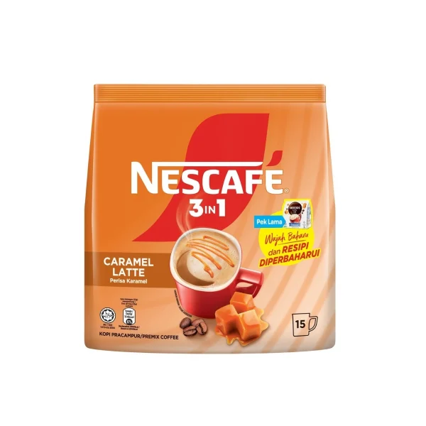 نسکافه 3 در 1 کارامل لاته بسته ۱۵ عددی