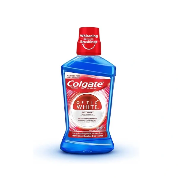 دهانشویه اپتیک وایت کلگیت Colgate حجم 500 میل