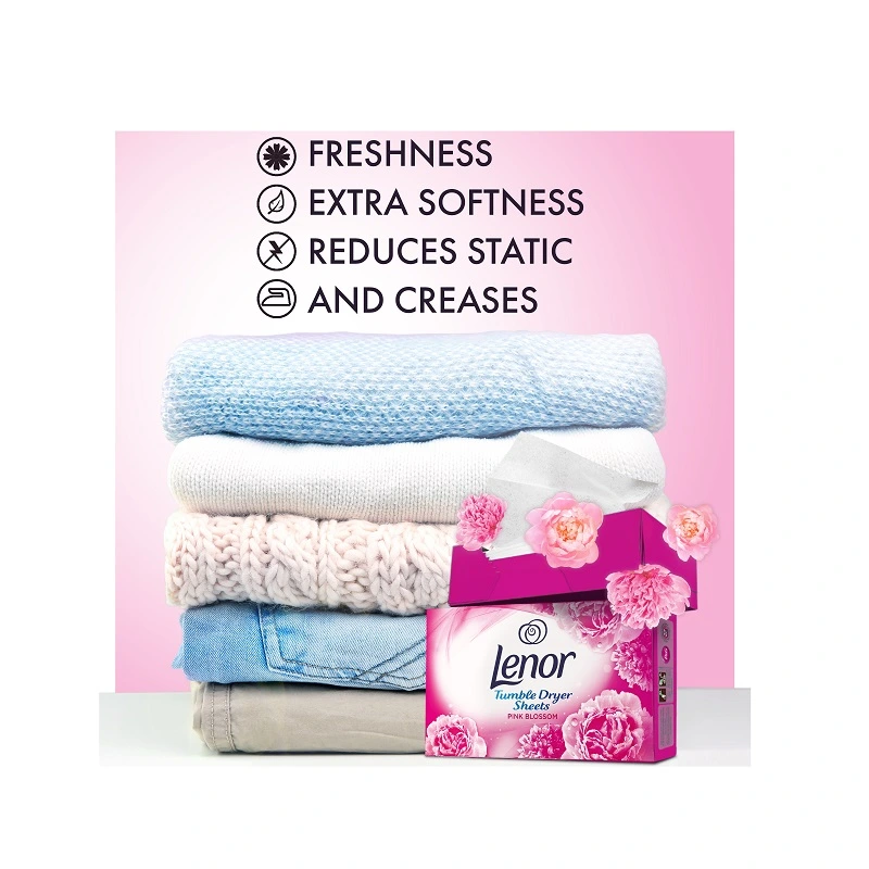 دستمال خوشبوکننده لباس لنور رایحه شکوفه صورتی 34 عددی - Image 3