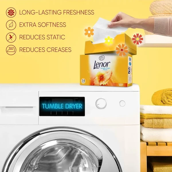 product-grid-gallery-item دستمال خوشبوکننده لباس لنور رایحه نسیم تابستانی 34 عددی