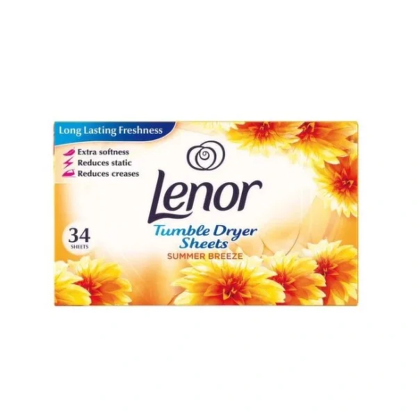 دستمال خوشبوکننده لباس لنور رایحه نسیم تابستانی 34 عددی