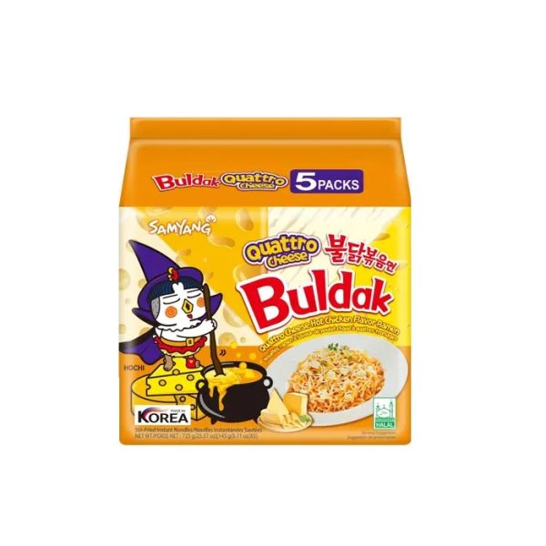نودل پنیری سامیانگ بولداک کواترو بسته 5 عددی
